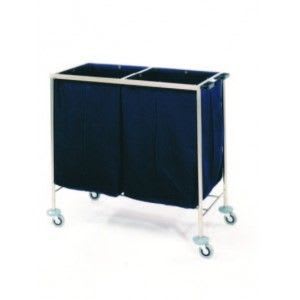 Linen trolley / stainless steel / 2-bag Mobiclinic