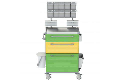 Storage cart / transport / with shelf unit / with waste bin ZV1152N Klaro, spol. s r.o.