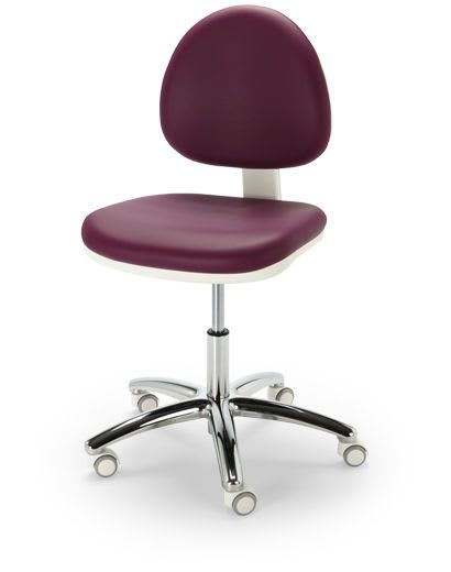 Medical stool / height-adjustable / on casters / with backrest COSMOS NAMROL