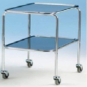 Instrument trolley / stainless steel / 2-tray 609 Merivaara