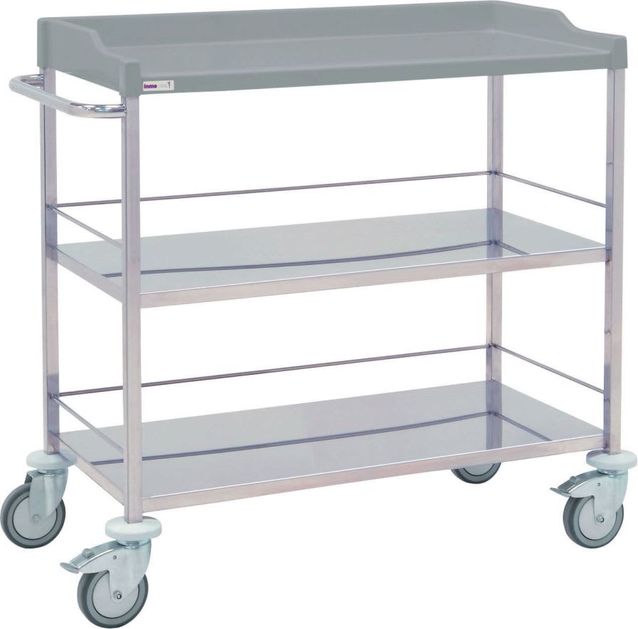 Multi-function trolley / stainless steel / 3-tray 10810 Inmoclinc