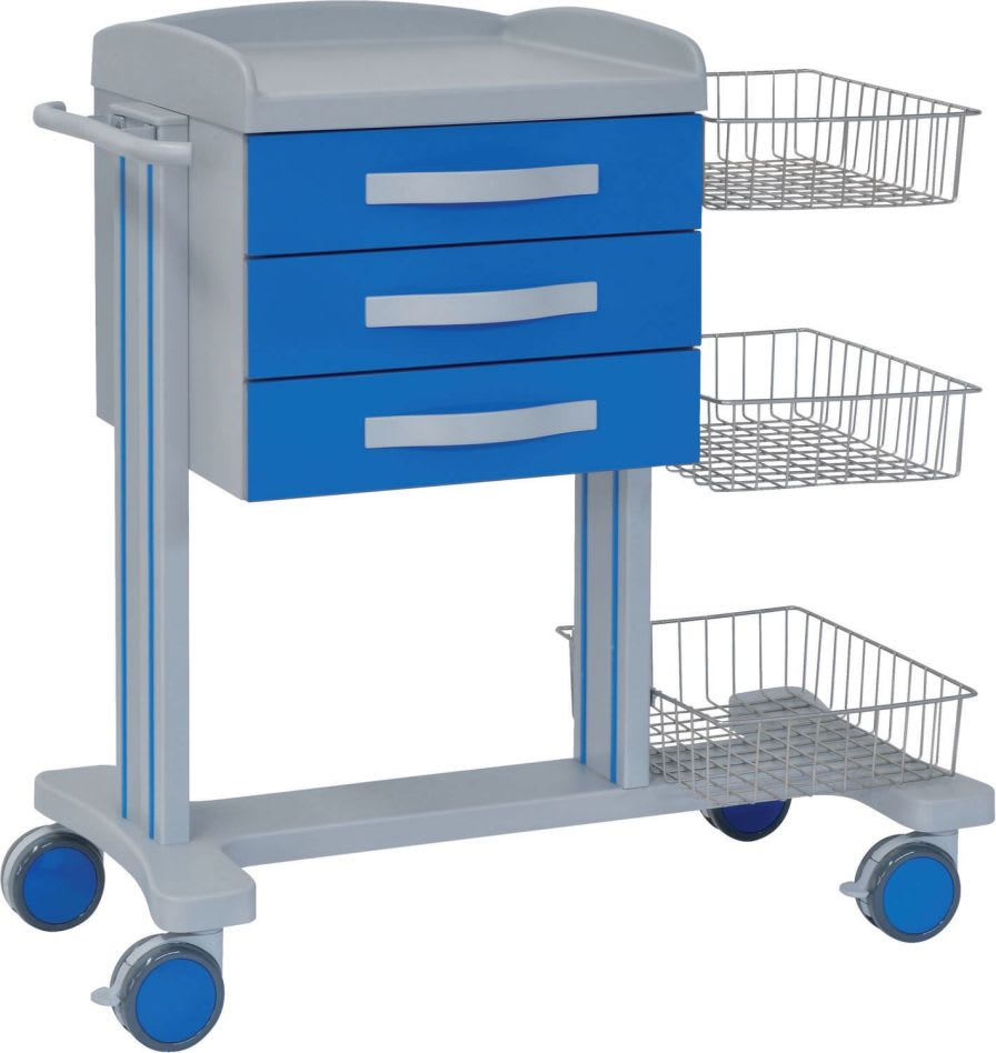 Multi-function trolley / with basket / 3-drawer 70080 Inmoclinc