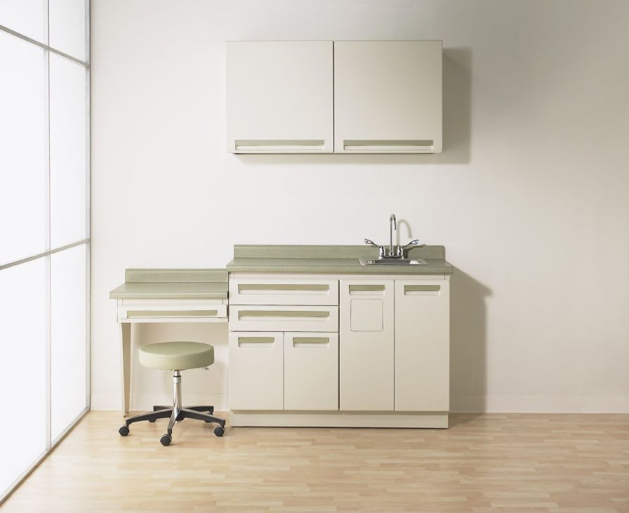 Veterinary clinic worktop / with storage unit / with drawer / with sink Midmark Traditional Midmark Animal Health