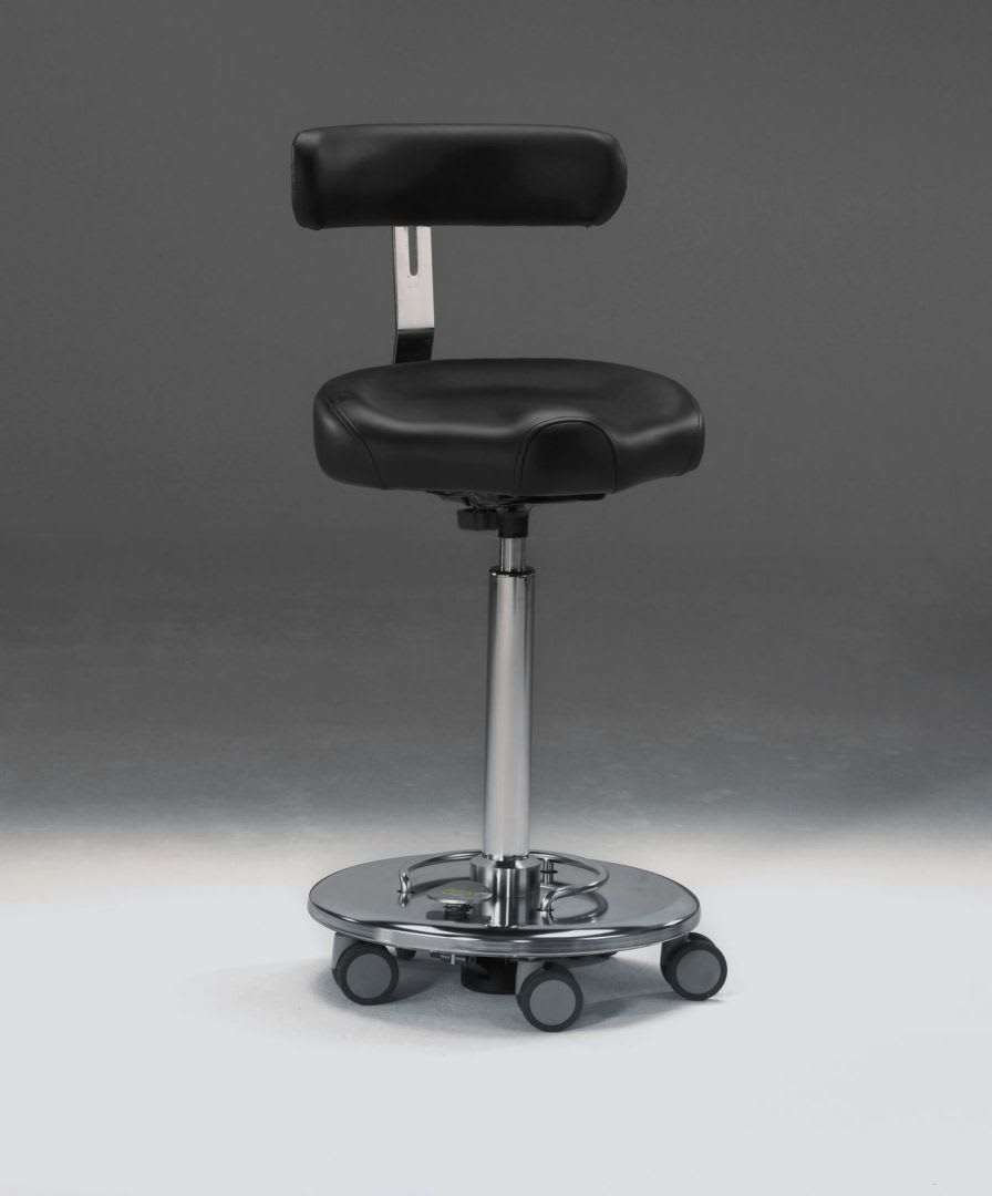 Medical stool / height-adjustable / on casters / with backrest 366021 medifa-hesse GmbH & Co. KG