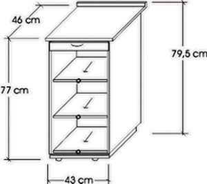Storing cabinet / medical office / dentist office / with drawer 006 MULTY-DENT S.A.