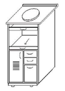 Medical cabinet / for healthcare facilities / with shelf / with drawer 004 MULTY-DENT S.A.