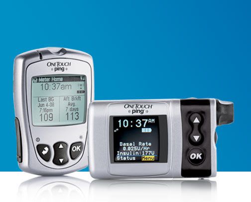 Insulin pump with continuous blood glucose meter OneTouch® Ping® Lifescan