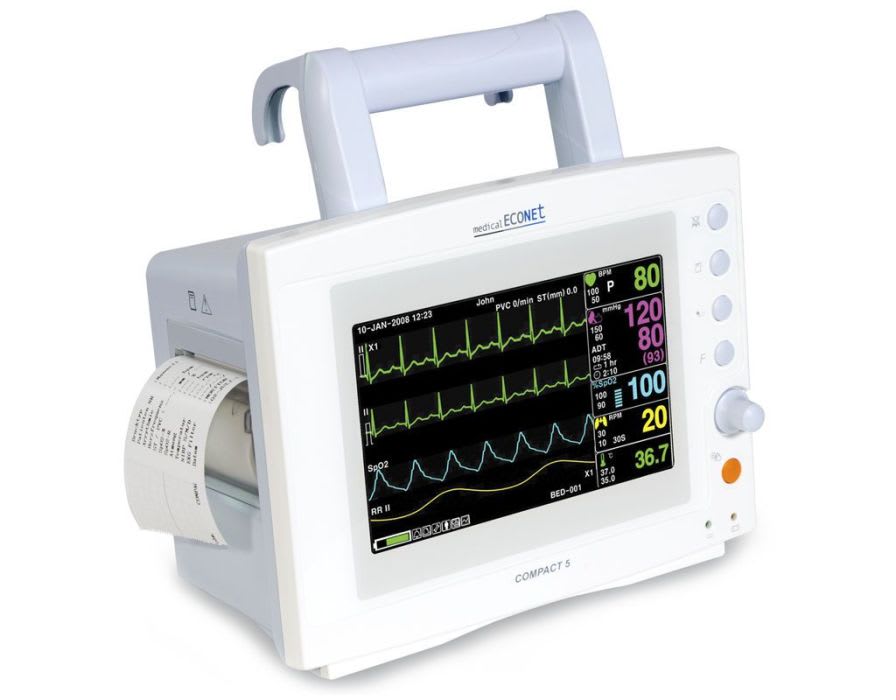 Compact multi-parameter monitor / transport / with built-in printer 7" TFT | Compact 5 Medical Econet