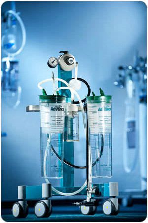 Vacuum-powered surgical suction pump / on casters MEDICOP medical equipment