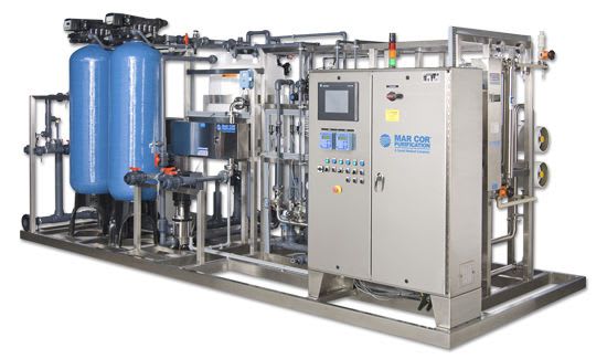 Laboratory water purification system / electrodeionization / reverse osmosis / ultrafiltration USPure Mar Cor Purification