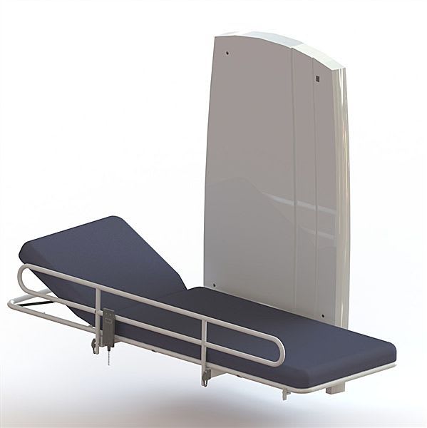 Electrical examination table / height-adjustable / 2-section / wall-mounted 65005015 Lopital Nederland