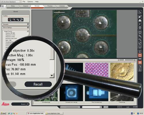 Analysis software / for archiving / viewing / medical LAS Store & Recall Leica Microsystems