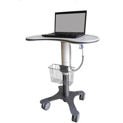 DataCart by Lund - DCT-1KLT - Large Kidney Shaped Work-surface Cart, Laptop Cart