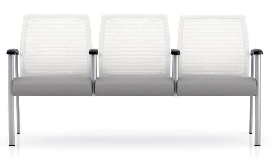 Waiting room chair / beam / 3 seater Solis Krug
