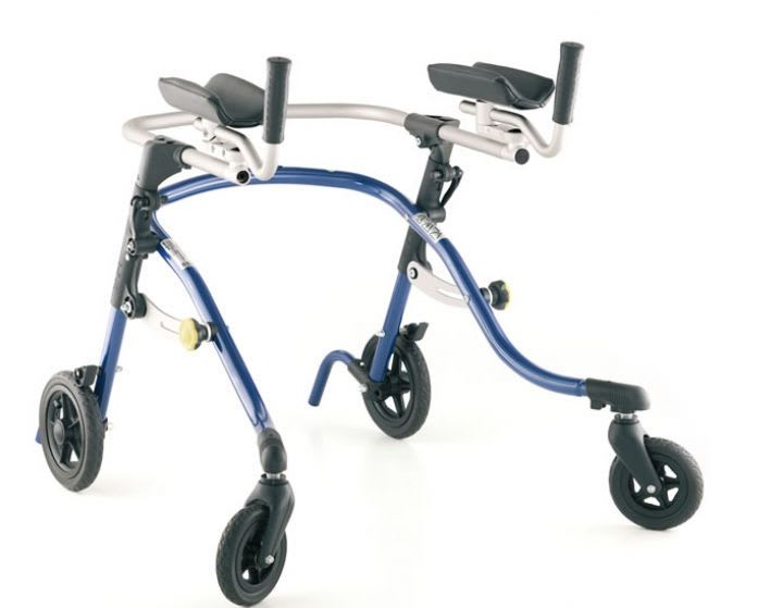 4-caster rollator / folding / pediatric / height-adjustable Nurmi Neo Leckey
