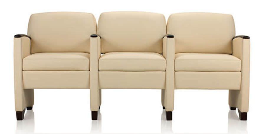Beam chair / for waiting room / 2 seater Three® KI