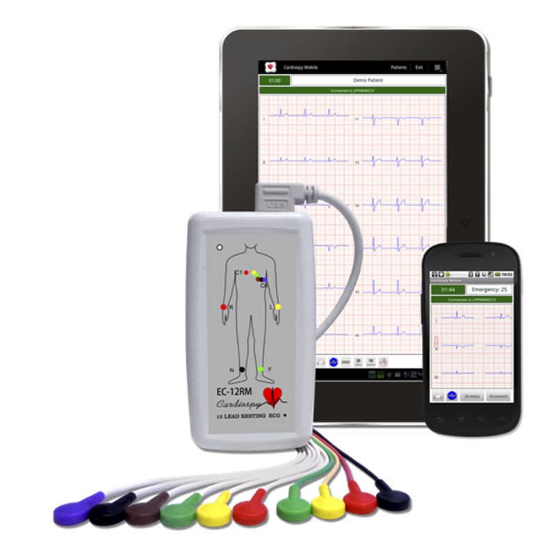 Wireless electrocardiograph / resting / smartphone-based / 12-channel EC-12RM Labtech Ltd.