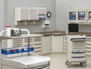 Healthcare facility worktop / with storage unit InterMetro B.V.