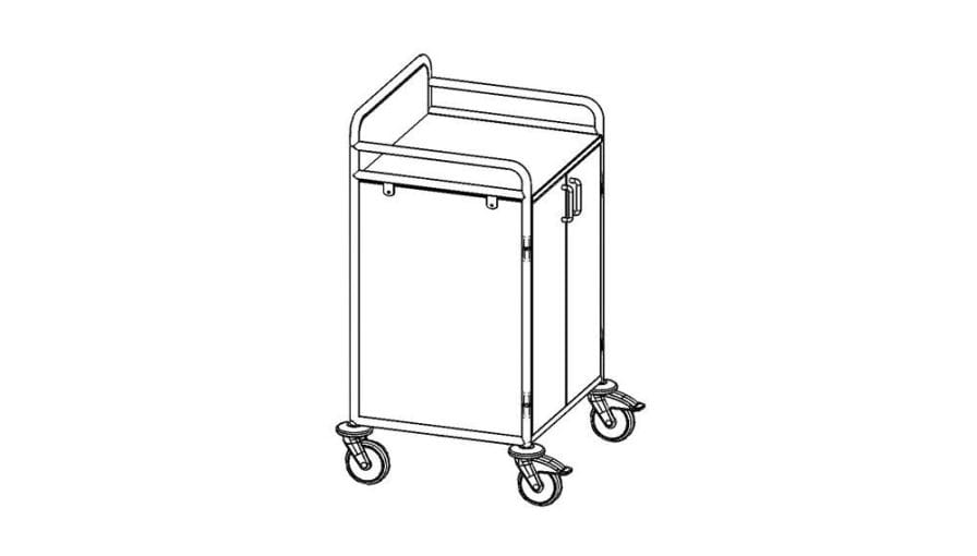 Linen cart / open-structure / stainless steel EWPU 400 Hammerlit