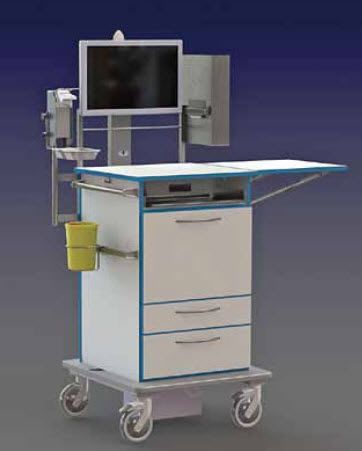 Computer cart with drawer / medical X-200 Hammerlit