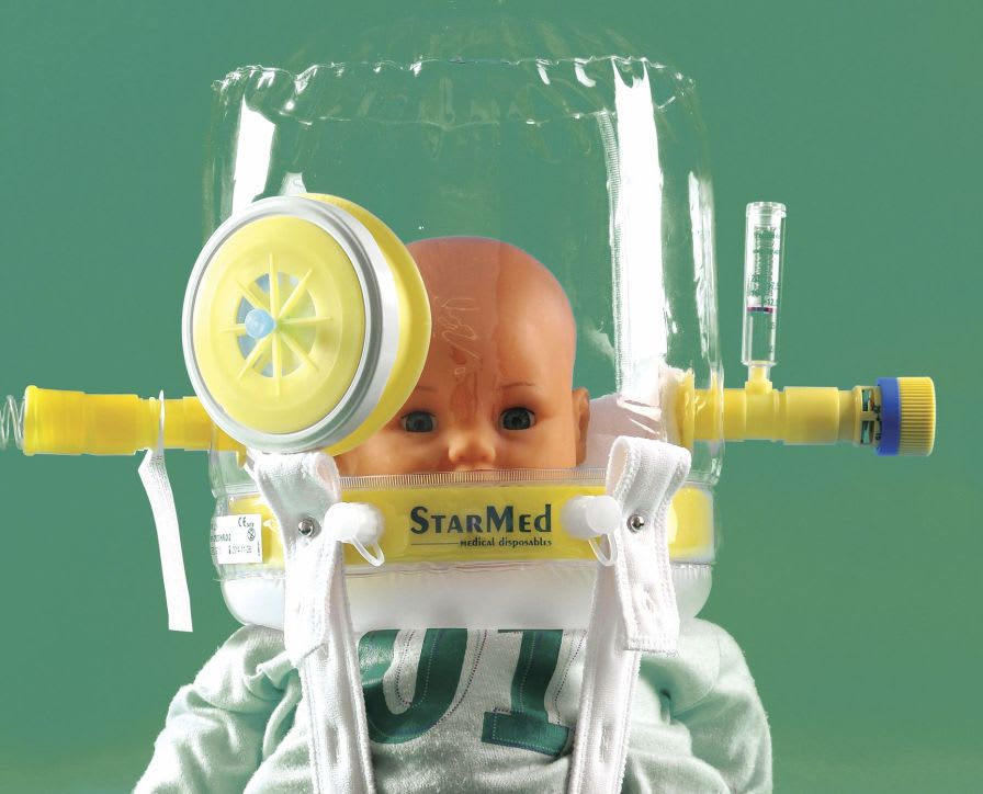 Oxygen hood for CPAP therapy StarMed CaStar Infant Intersurgical