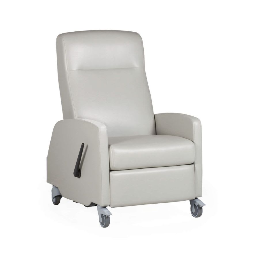 Medical sleeper chair / on casters / reclining / manual Kure K0107F Knú Healthcare