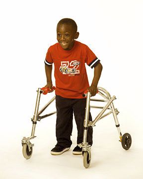 4-caster rollator / height-adjustable / pediatric / folding KAYE Products Inc.
