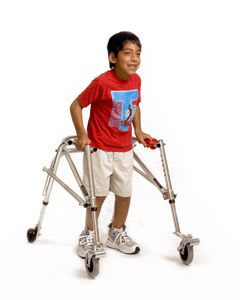 4-caster rollator / folding / height-adjustable / pediatric W2BS KAYE Products Inc.