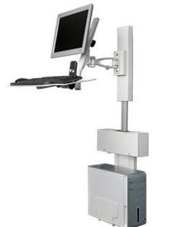 Medical computer workstation / wall-mounted / height-adjustable POC-ECOW1 ISE Group