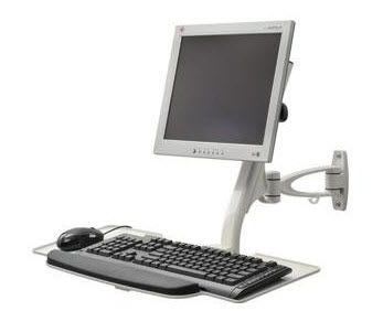 Medical monitor support arm / wall-mounted / with keyboard arm POC-COMBO1-W ISE Group