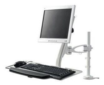 Medical monitor support arm / wall-mounted / with keyboard arm POC-COMBO1 ISE Group