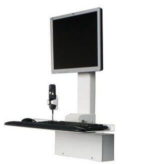 Medical computer workstation / height-adjustable / wall-mounted POC-ECOW3 ISE Group