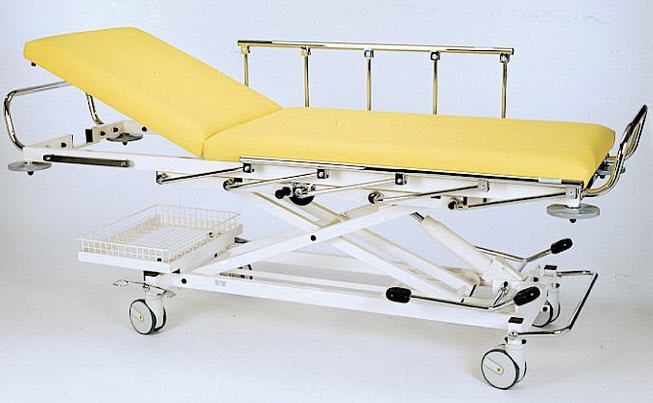 Emergency stretcher trolley / height-adjustable / hydraulic / 2-section 2210-0X Series, 2215-0X series K.H. Dewert