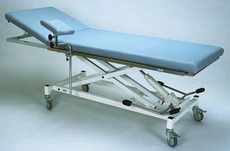 Electro-hydraulic examination table / height-adjustable / on casters / 2-section 2600-00 K.H. Dewert
