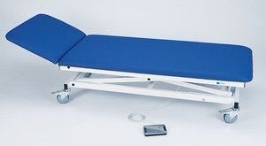 Electrical examination table / on casters / height-adjustable / 2-section 4000-00 K.H. Dewert