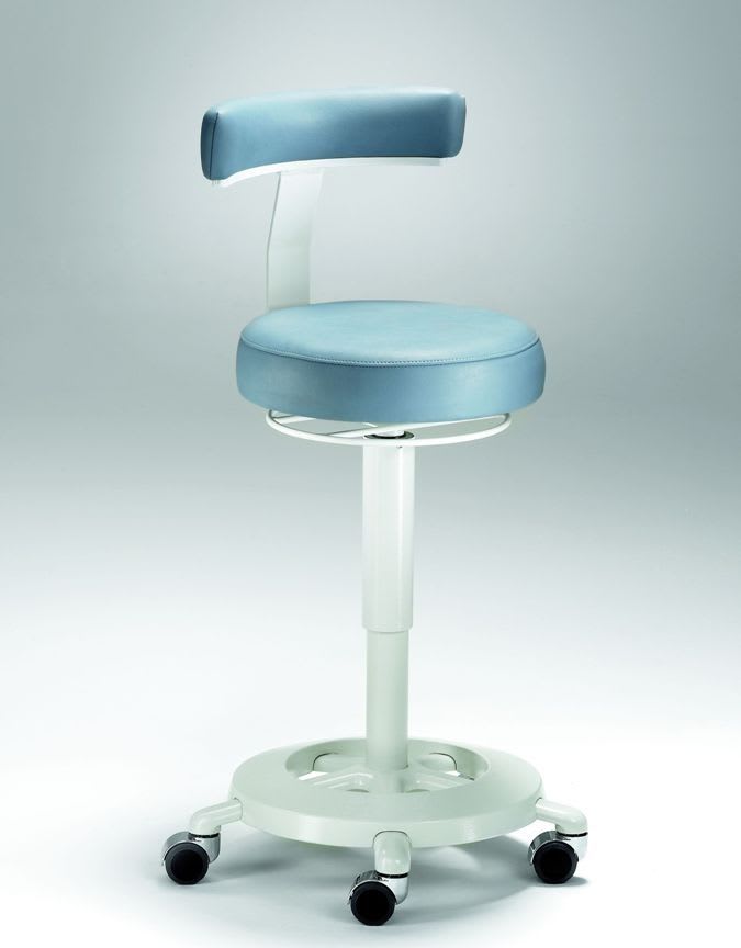 Dental stool / height-adjustable / on casters / with backrest Coburg Dentalift 1401 Jörg & Sohn