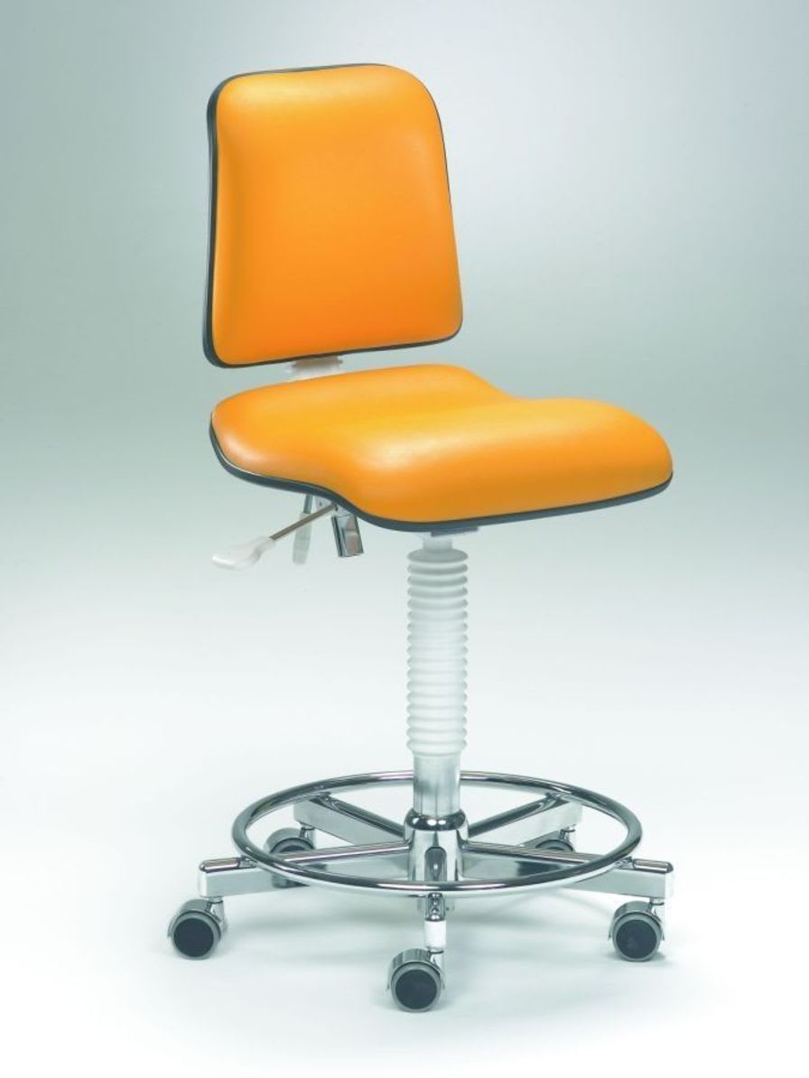 Medical stool / height-adjustable / on casters / with backrest Coburg Dentalift 33011 Jörg & Sohn