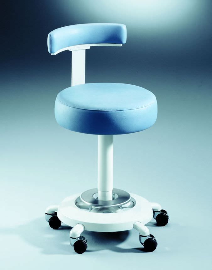 Dental stool / height-adjustable / on casters / with backrest Coburg Dentalift 2401 Jörg & Sohn