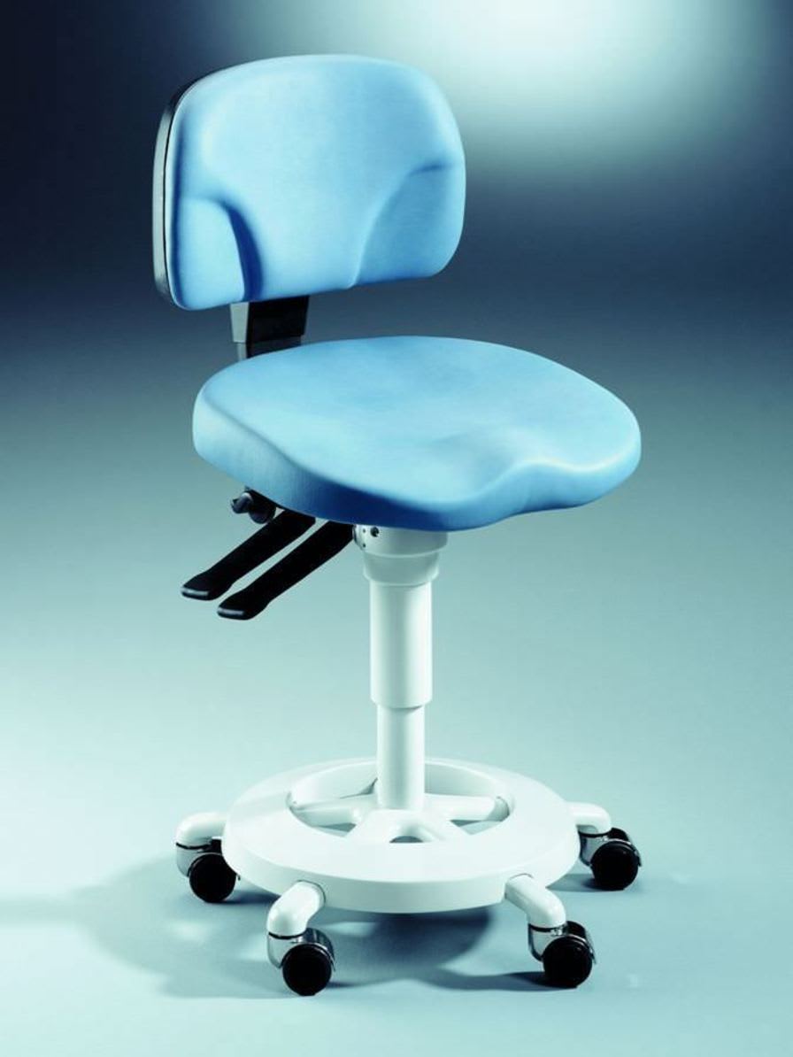 Dental stool / on casters / height-adjustable / with backrest Coburg Dentalift 1415 Jörg & Sohn