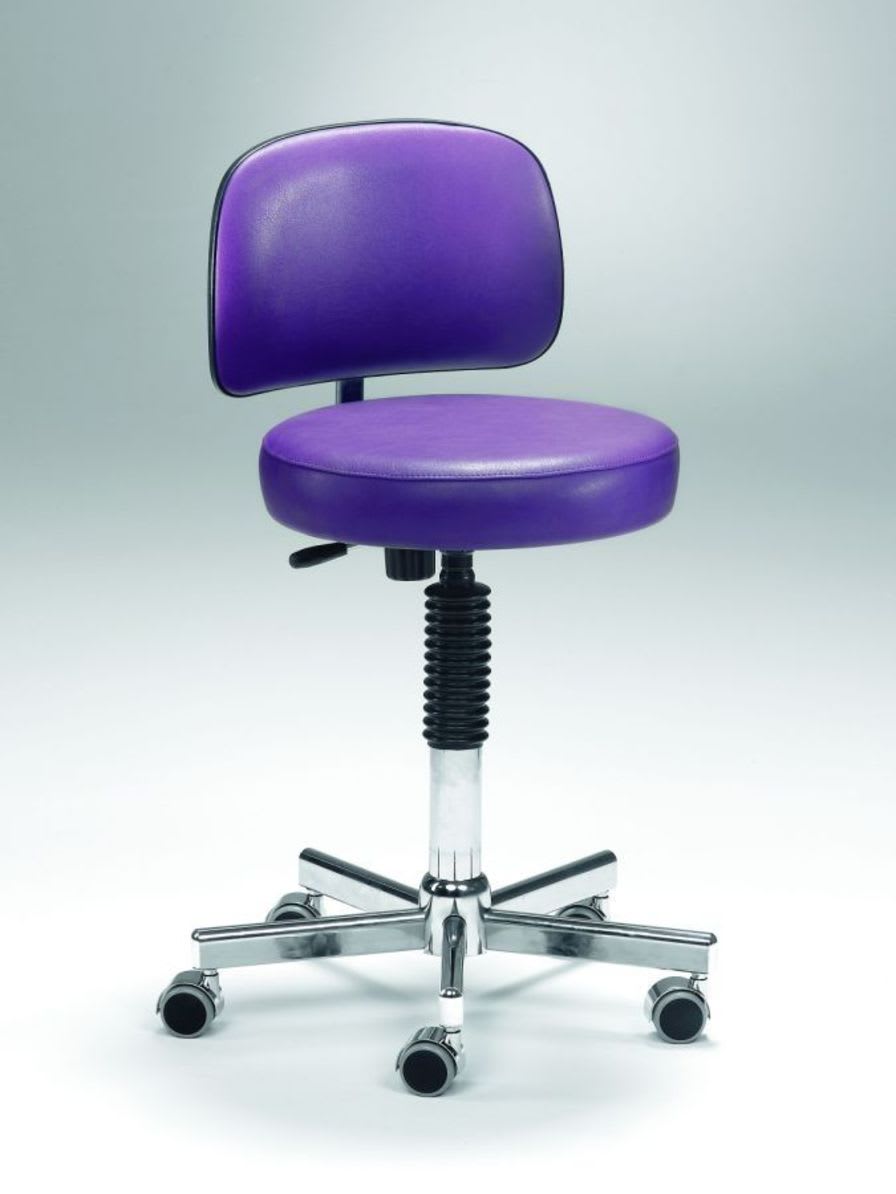 Medical stool / on casters / height-adjustable / with backrest Coburg Dentalift 33001 Jörg & Sohn