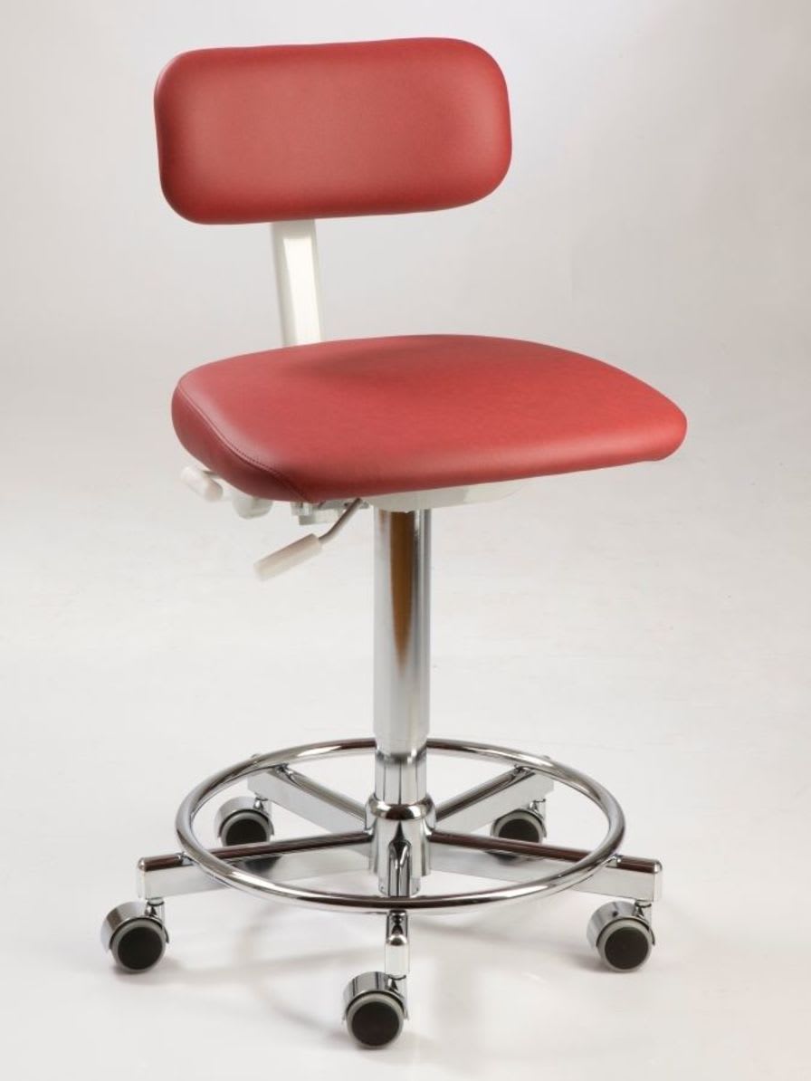 Dental stool / on casters / height-adjustable / with backrest Coburg Dentalift 12013 Jörg & Sohn