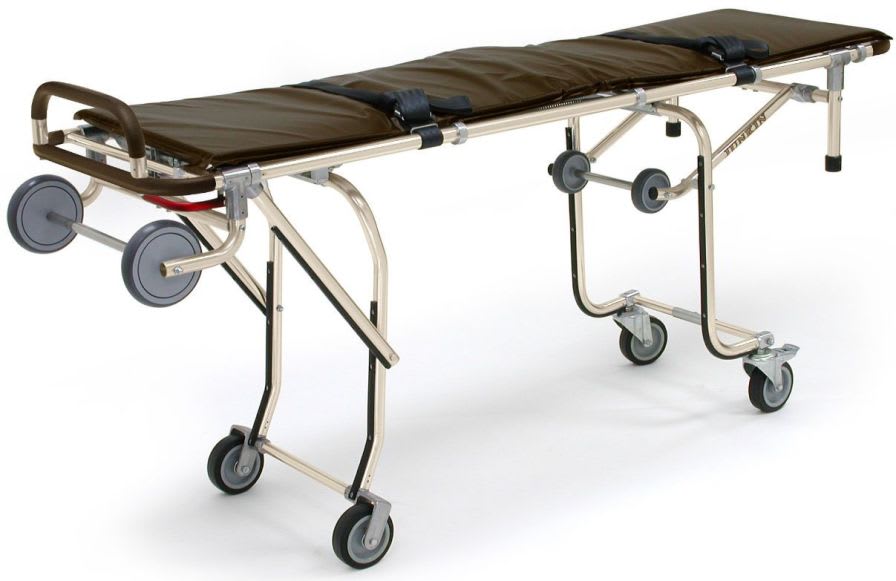 Mortuary stretcher trolley / height-adjustable / mechanical / 1-section MC-100-A Junkin Safety Appliance Company