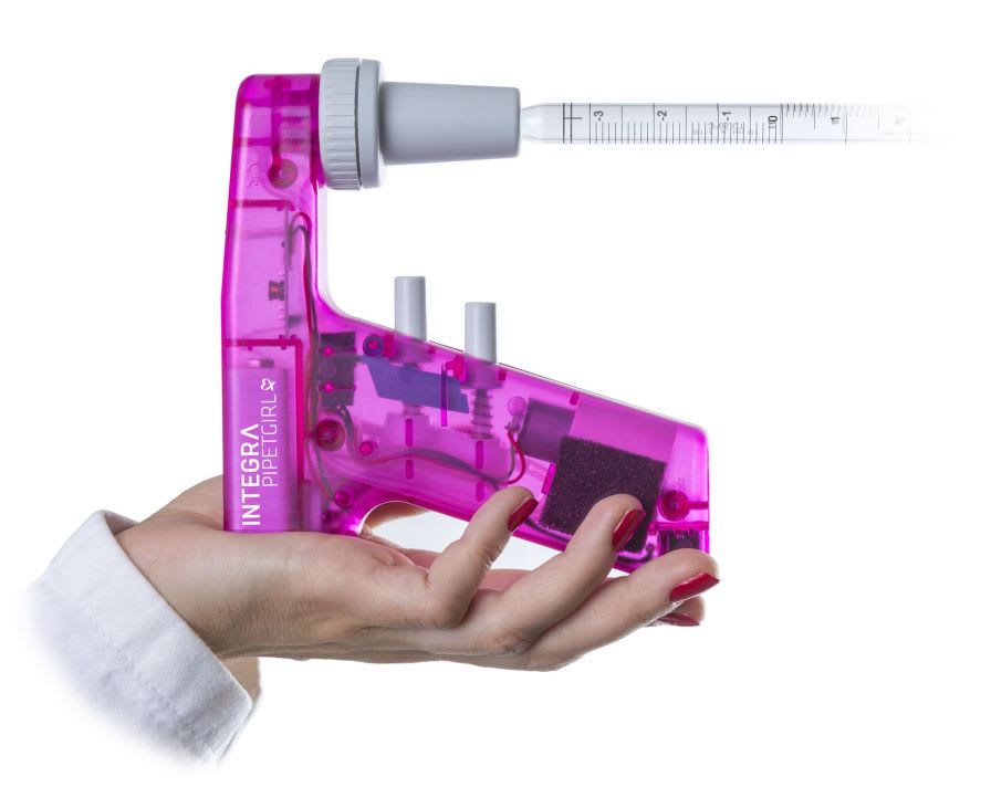 Battery-operated pipette controller 1-100 ml | PIPETGIRL Integra Biosciences AG