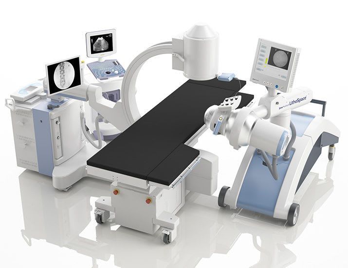 Extracorporeal lithotripter / with lithotripsy table / with C-arm LITHOSPACE®ENDO Jena Med Tech