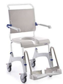 Shower chair / on casters / with bucket / height-adjustable Aquatec Ocean 24'' Invacare