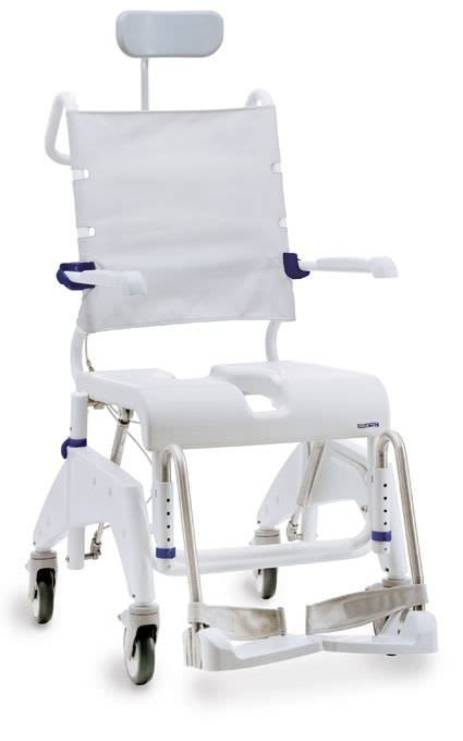 Commode chair / shower / on casters / height-adjustable Aquatec Ocean VIP Invacare