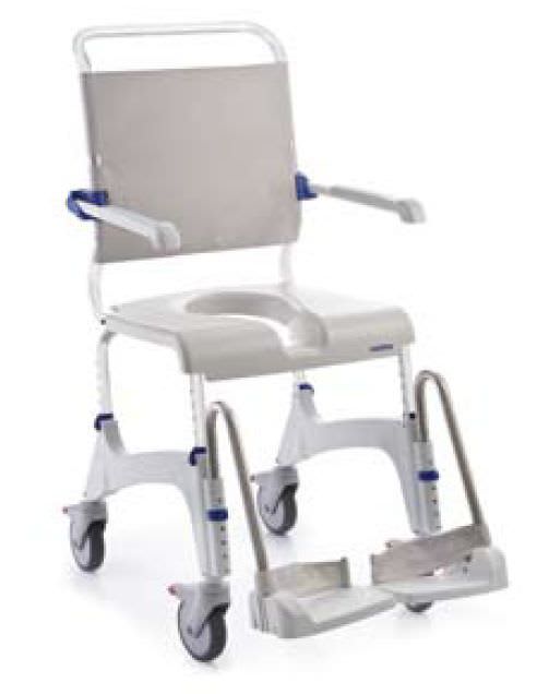 Shower chair / commode / on casters / height-adjustable Aquatec Ocean Invacare