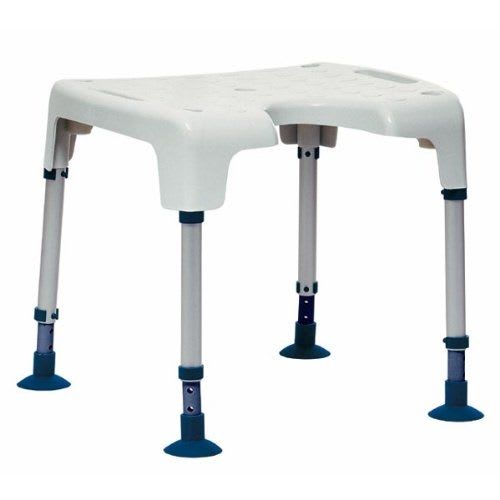Bariatric shower stool / height-adjustable / with cutout seat Aquatec Pico Invacare
