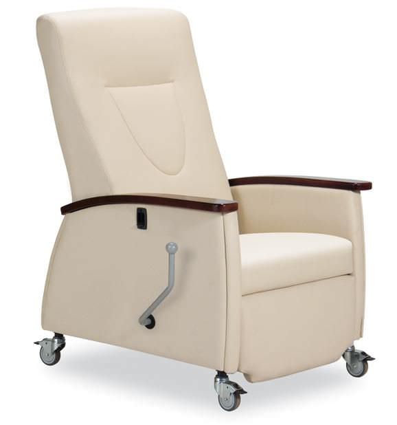 Medical sleeper chair / on casters / reclining / manual Care Series 615-15 IoA Healthcare