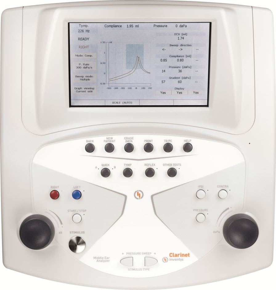Diagnostic tympanometer (audiometry) / reflex tester / digital CLARINET Inventis